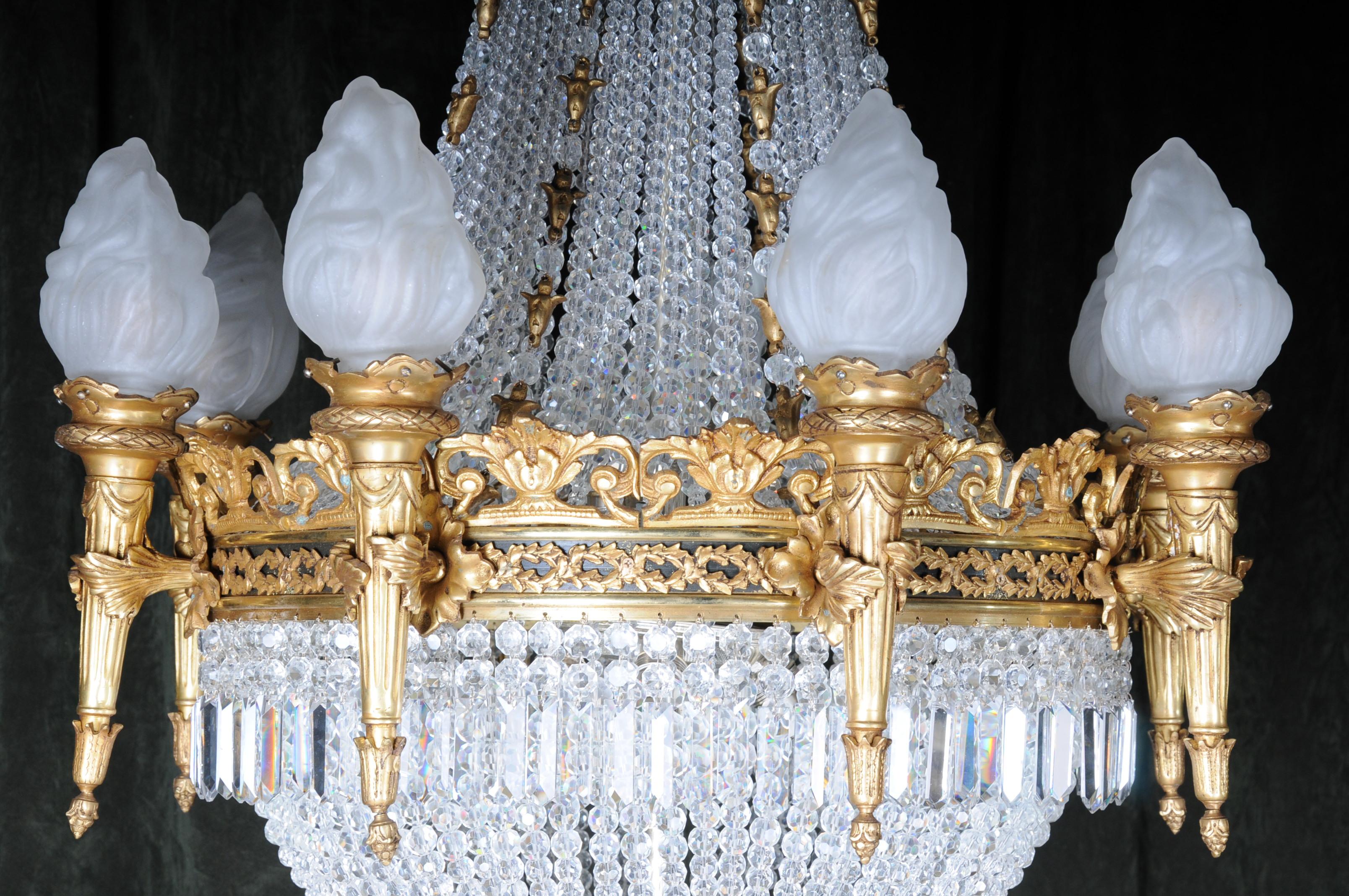 20ième siècle Magnifique candélabre/lustre de style Empire en vente