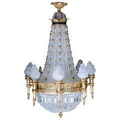 Vintage Splendid Classicist Ceiling Candelabra/Chandelier Empire Style