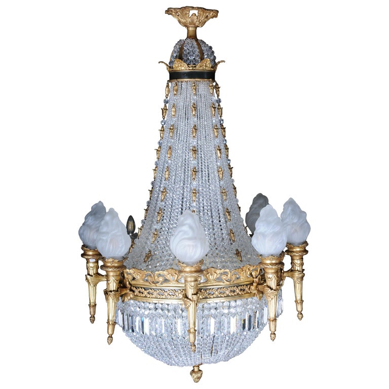 Splendid Classicist Ceiling Candelabra/Chandelier Empire Style For Sale at  1stDibs | candelabre lustre, lustre magnifique, lustre style empire