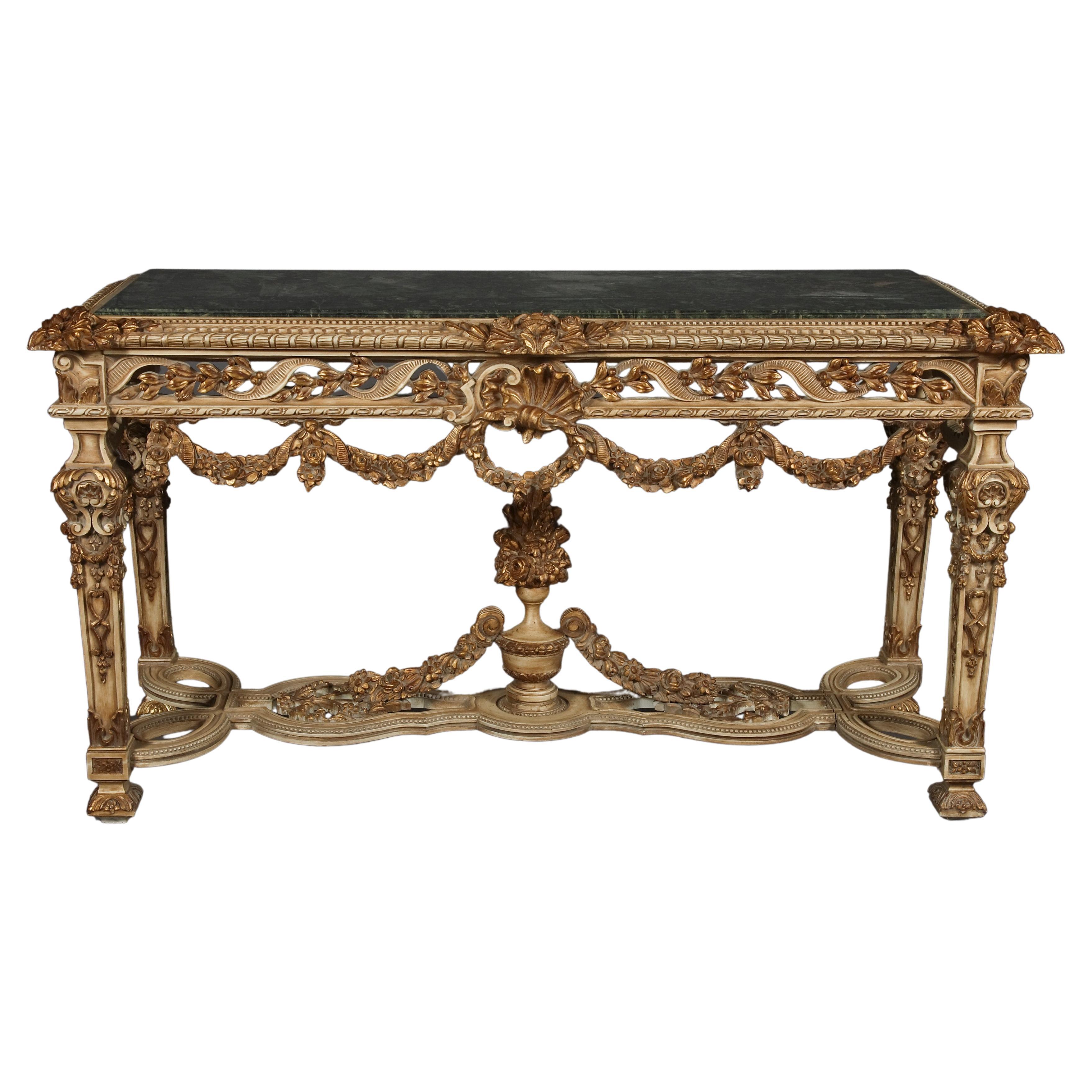Splendide table console de style Louis XVI
