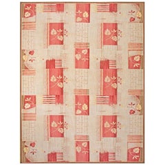 Splendid Contemporaneity Handwoven Needlepoint Flat Weave Rug Silk Highlights