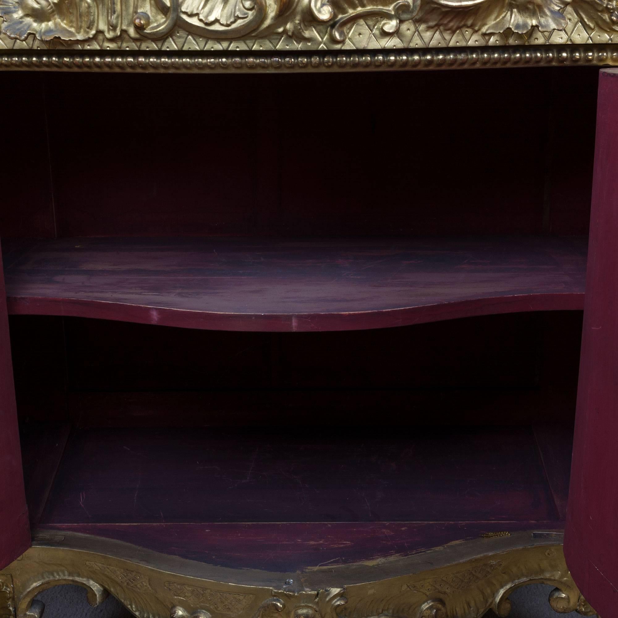 European Splendid Display Cabinet in the Rococo Style