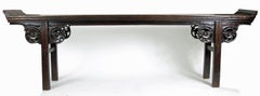 Splendid Early 19th Century Chinese Elmwood Altar or Console Table