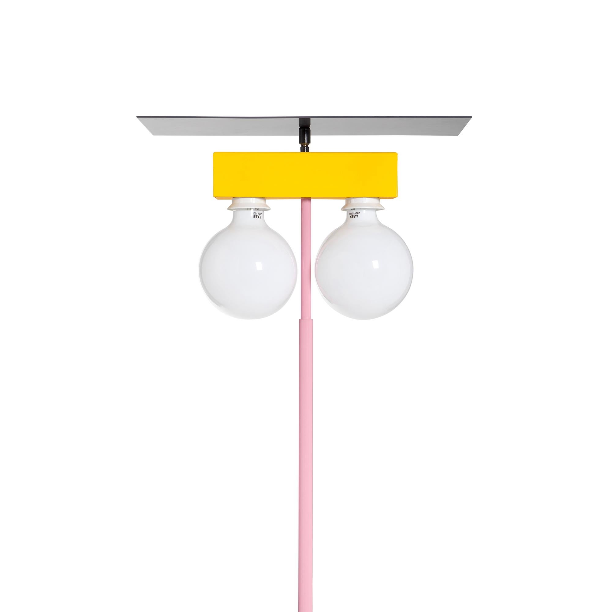 Painted Splendid Floor Lamp by Martine Bedin for Memphis Collection For Sale