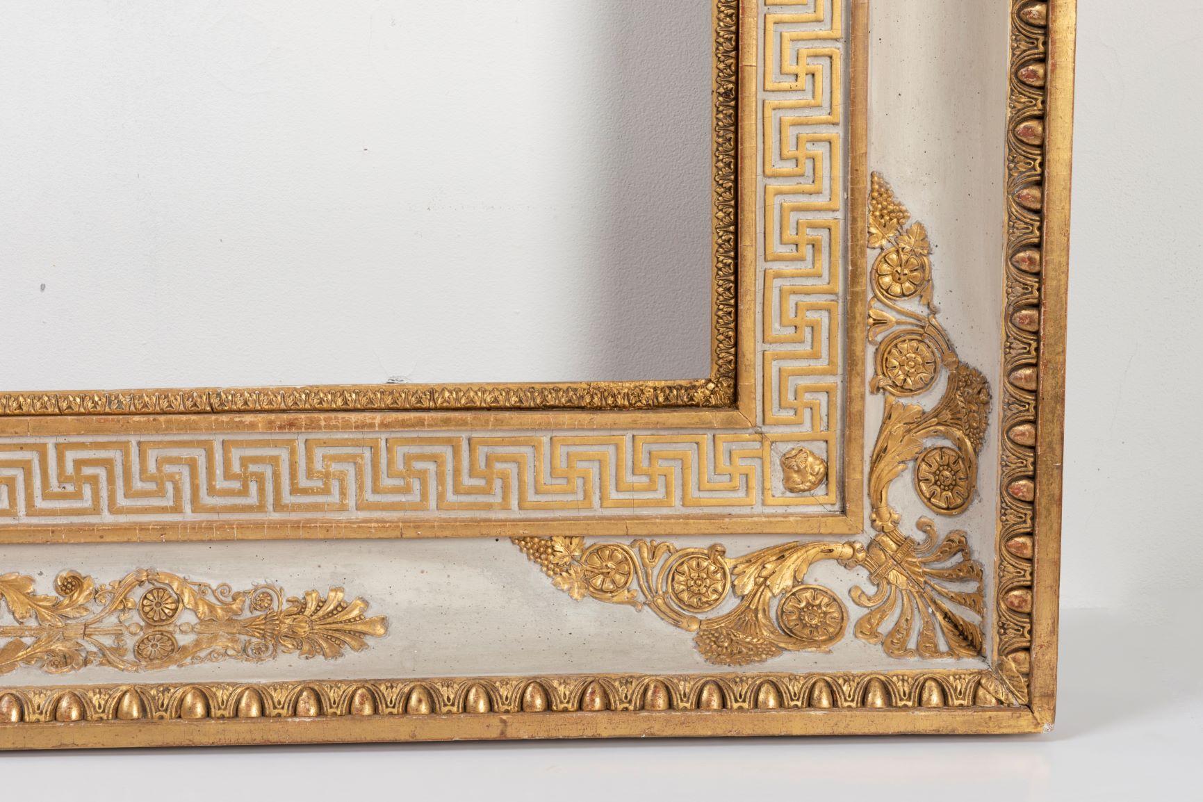 Splendid French Empire Carved Giltwood Frame or Mirror France Early 19th Century For Sale 1