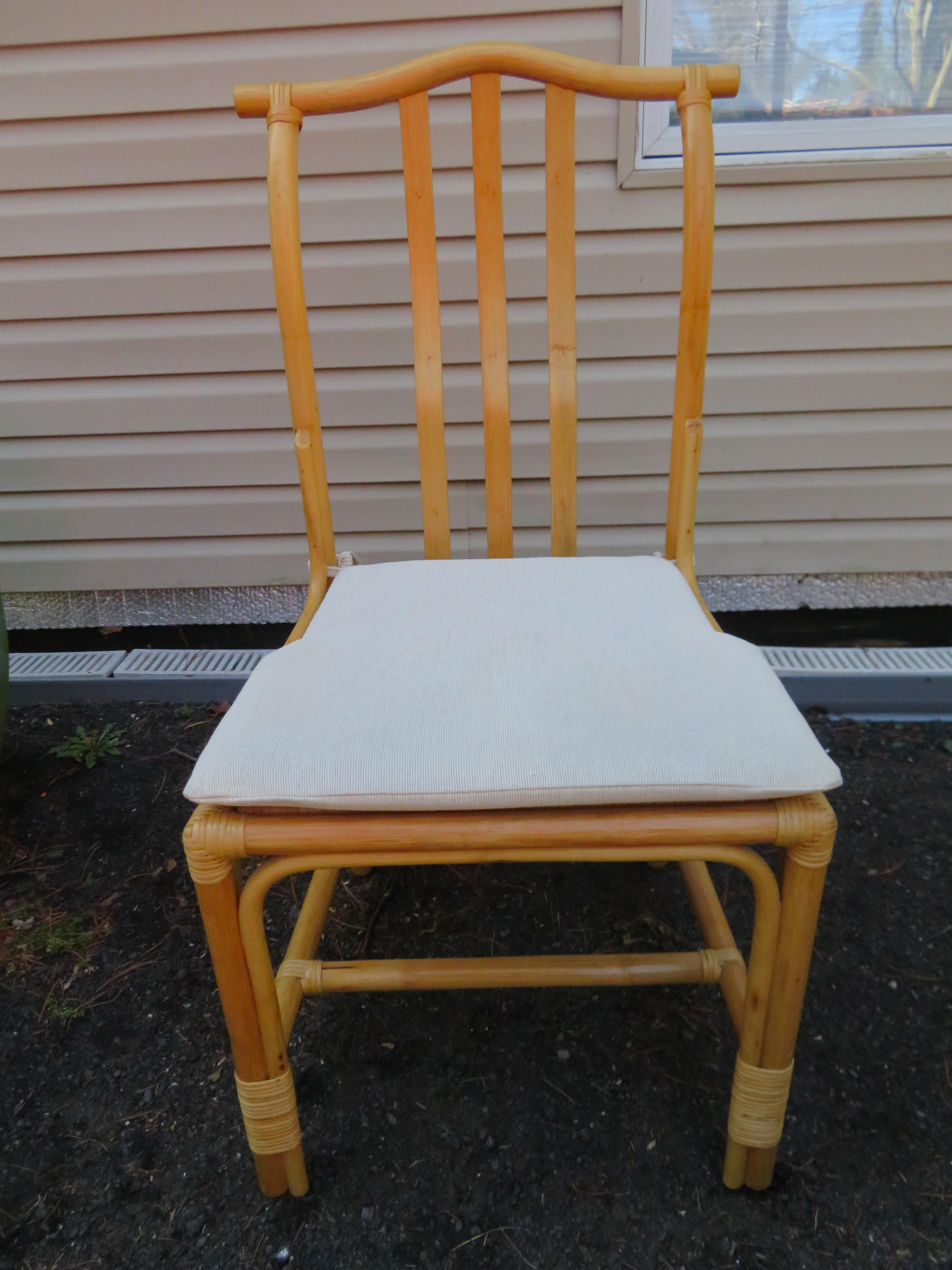 Splendid Reed Bamboo Desk Chair Mid-Century Modern For Sale 8