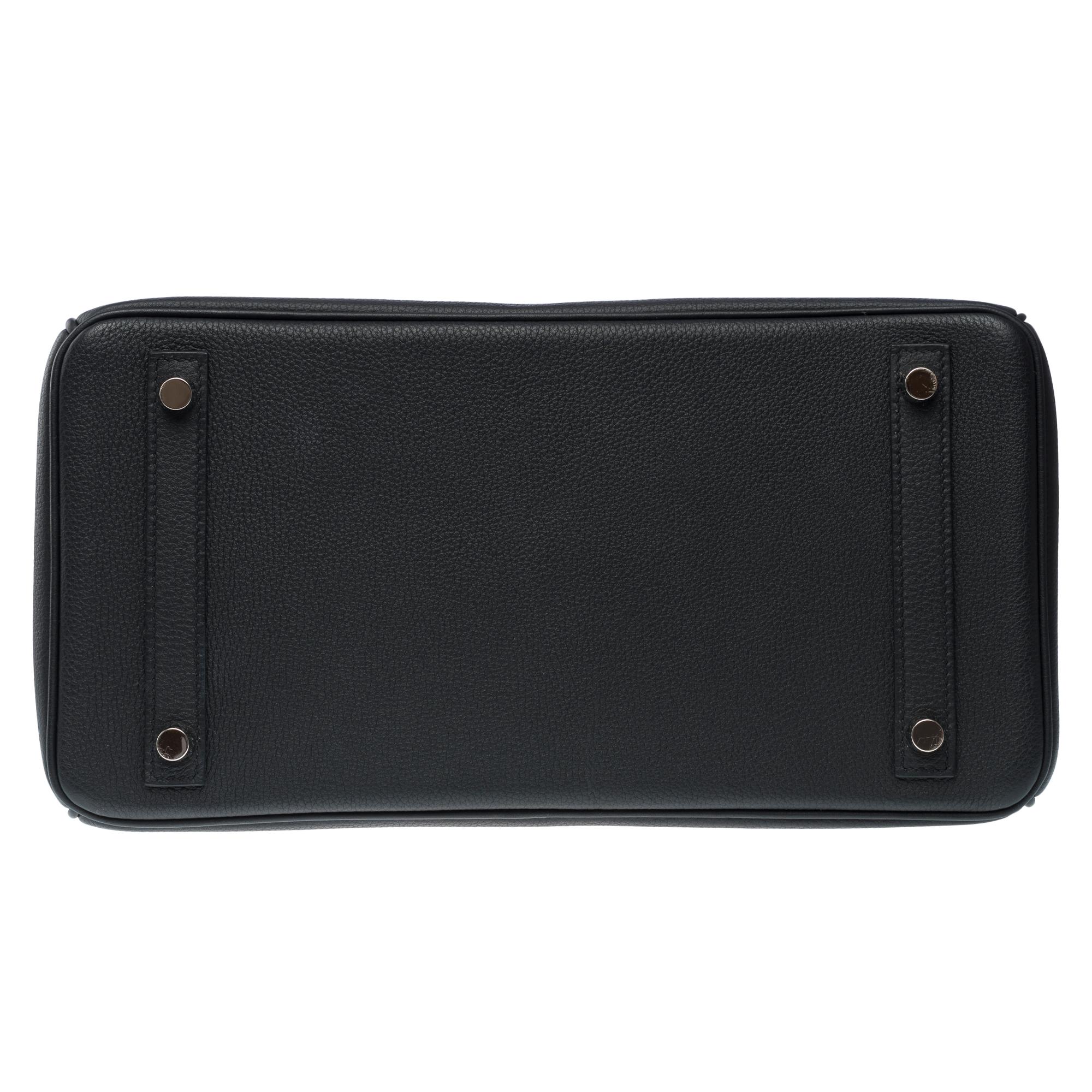 Splendid Hermes Birkin 30 handbag in Black Togo leather, SHW For Sale 6