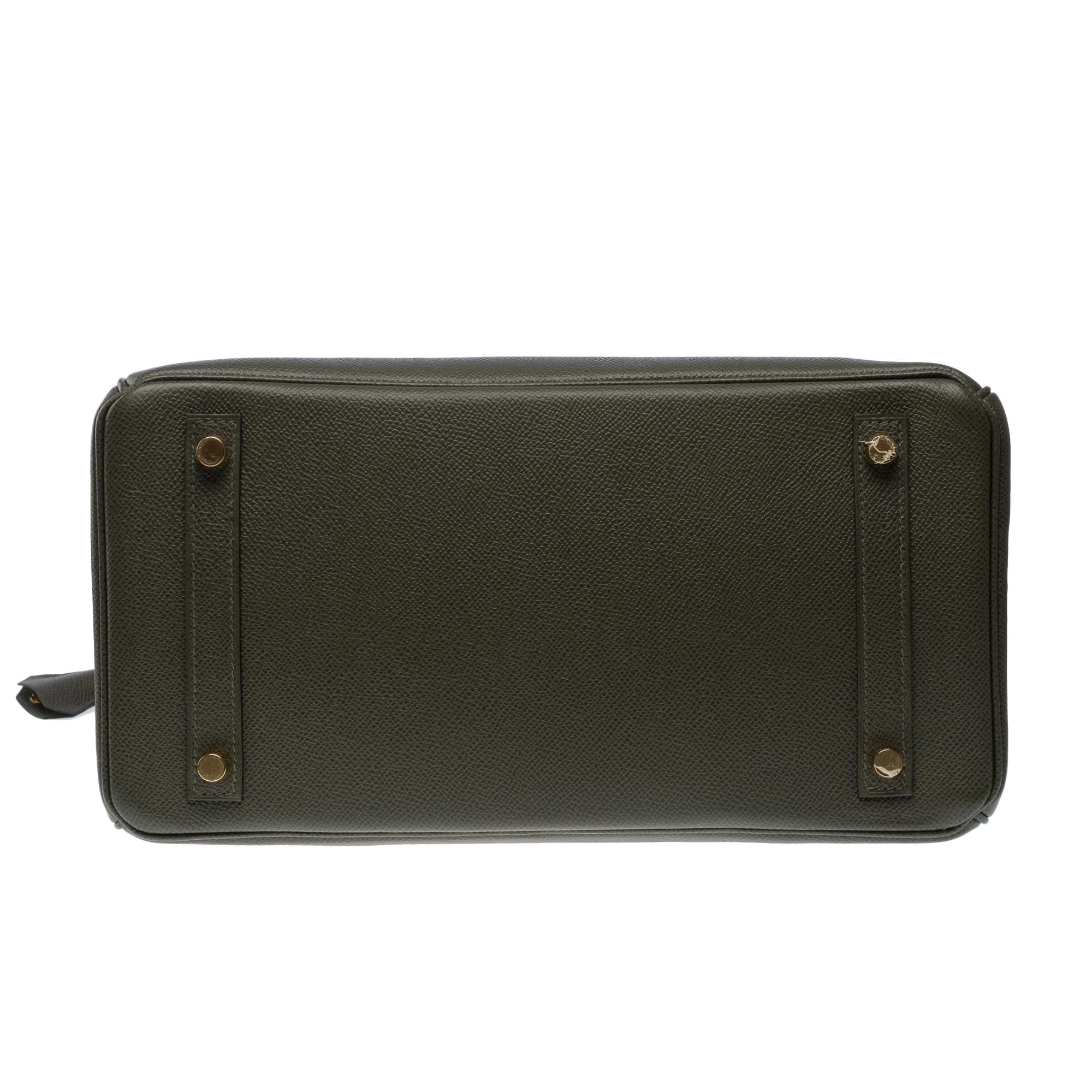 Splendid Hermes Birkin 30 handbag in Vert de Gris Epsom leather, SHW For Sale 5
