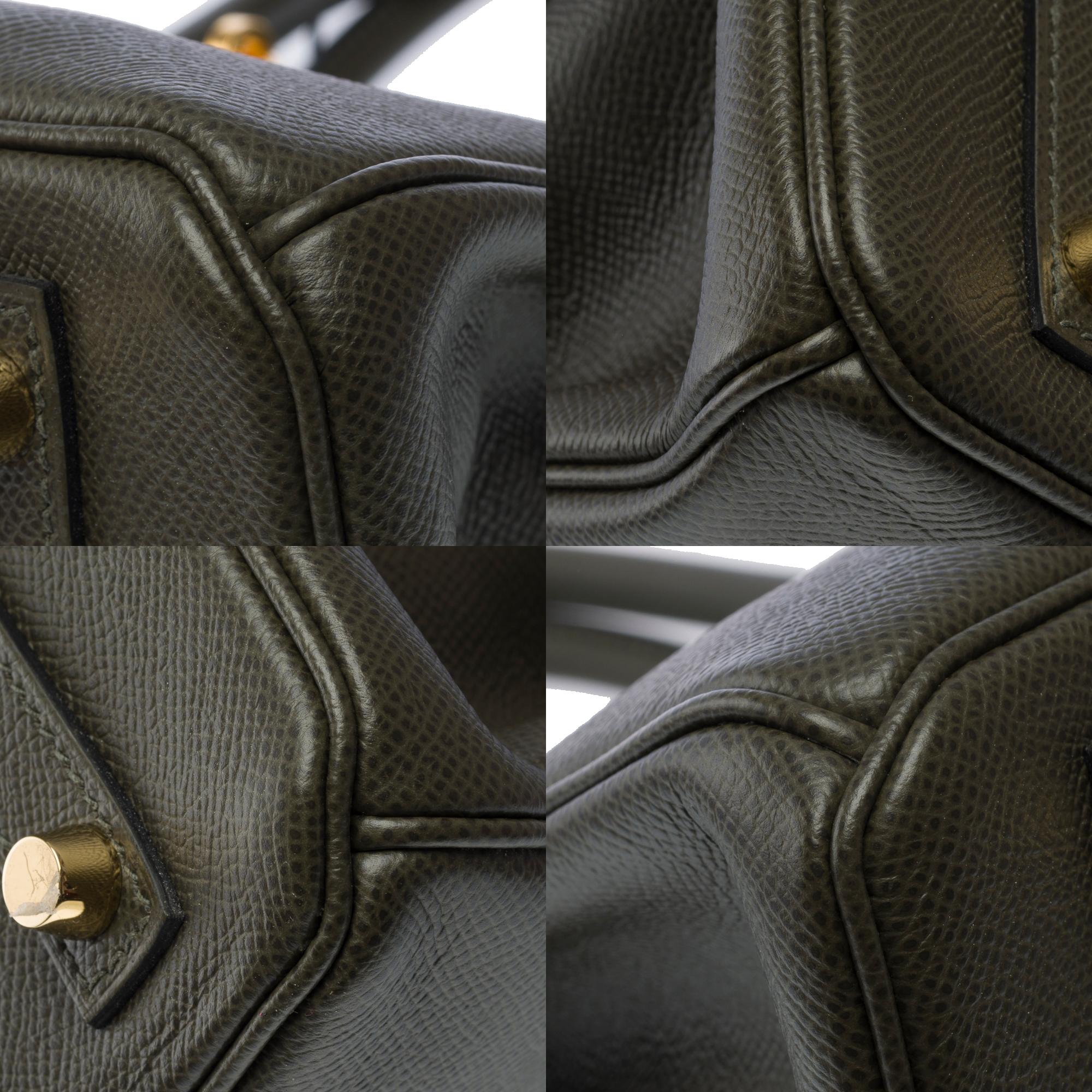 Splendid Hermes Birkin 30 handbag in Vert de Gris Epsom leather, SHW For Sale 7