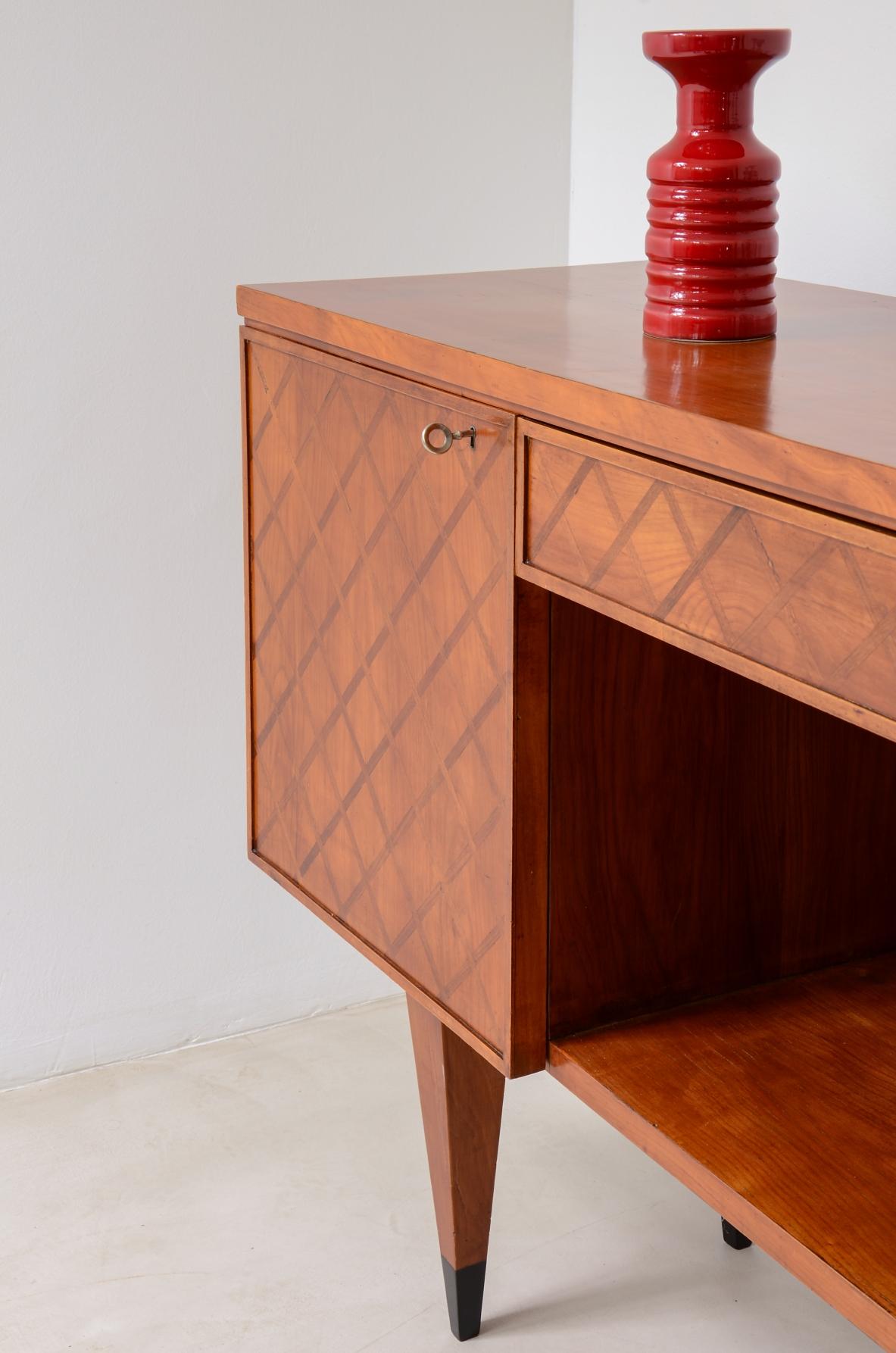 Wood Splendid highboard by Gio Ponti For Sale