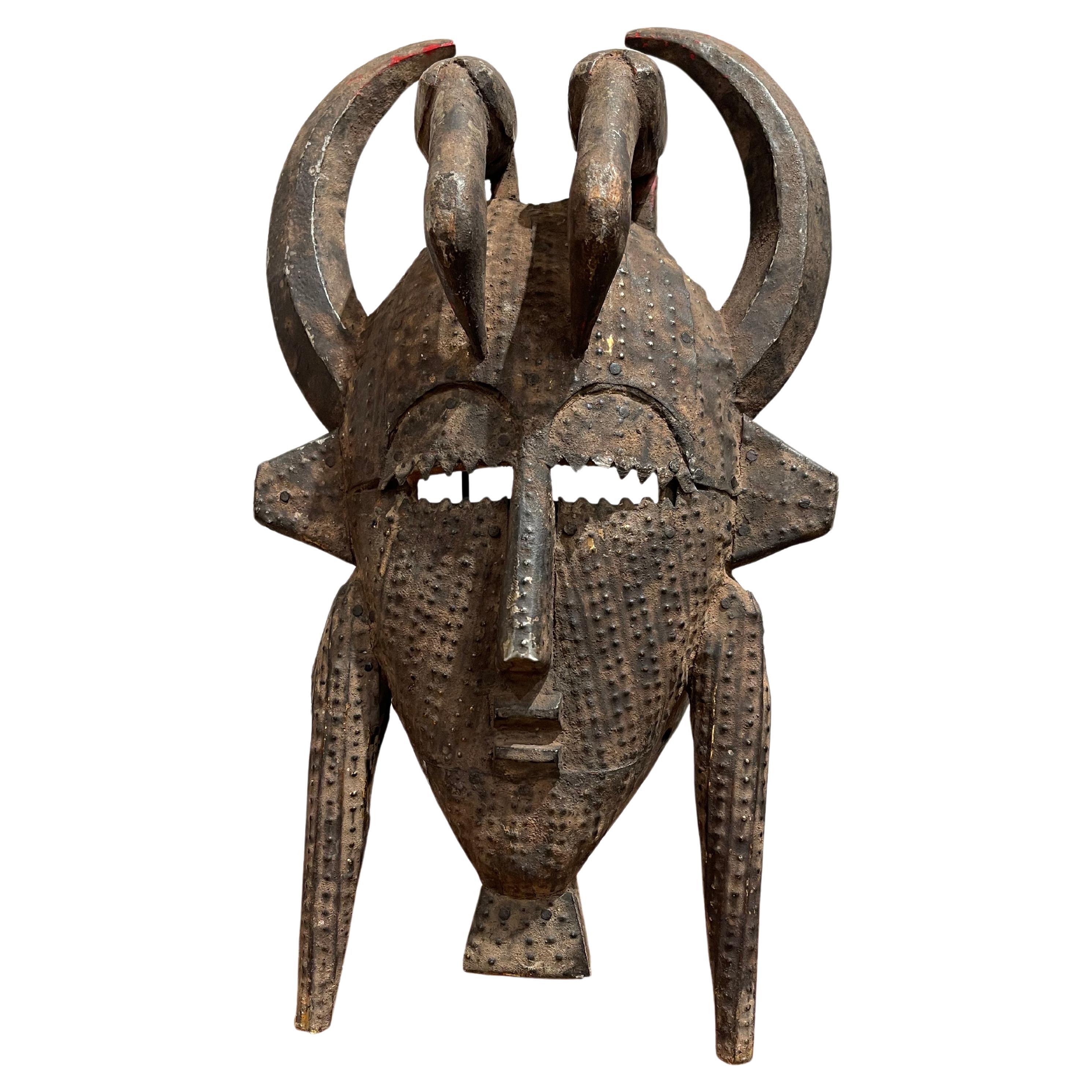 Splendid Kpélié Mask, Sénoufo population, Ivory Coast 1950