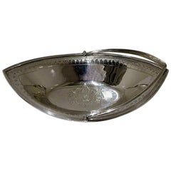 Splendid Late 18th Century Oval Bright Cut Engraved Sweetmeat Basket