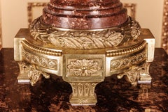 Splendid Lided Vase Marble in the Style of Louis XVI Bronze