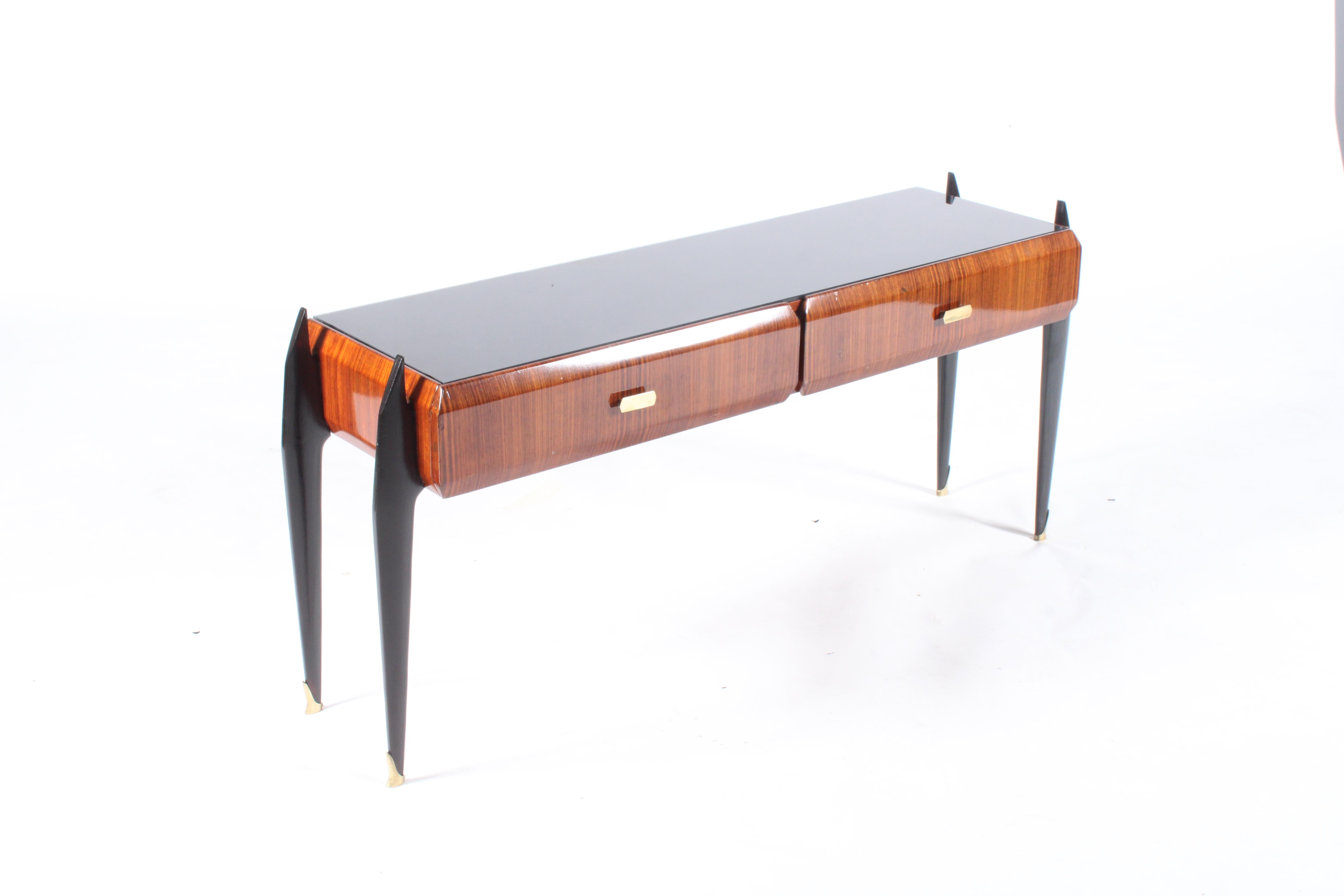 Splendid Mid Century Italian Low Console Table / Media Table  For Sale 7