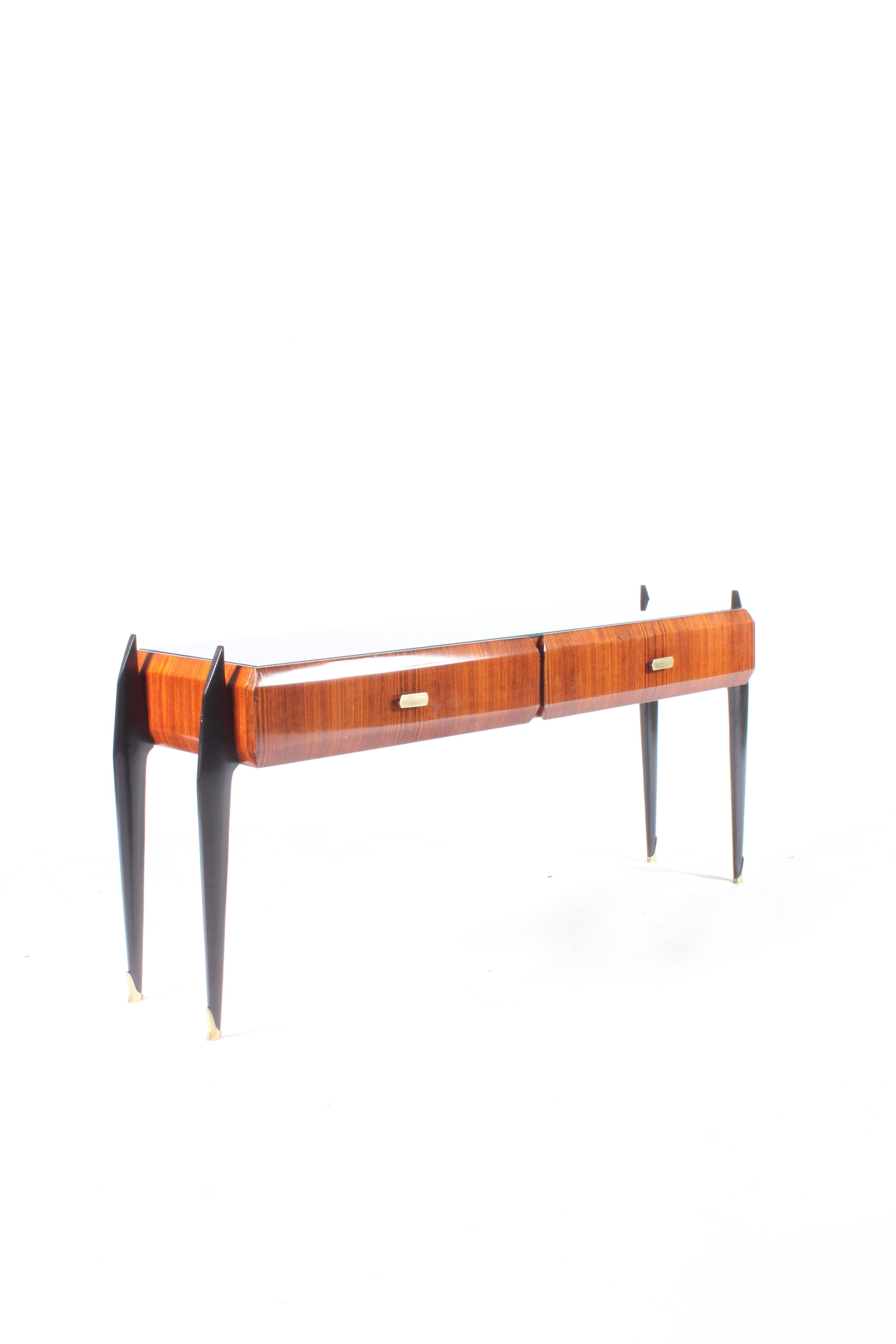 Splendid Mid Century Italian Low Console Table / Media Table  For Sale 8