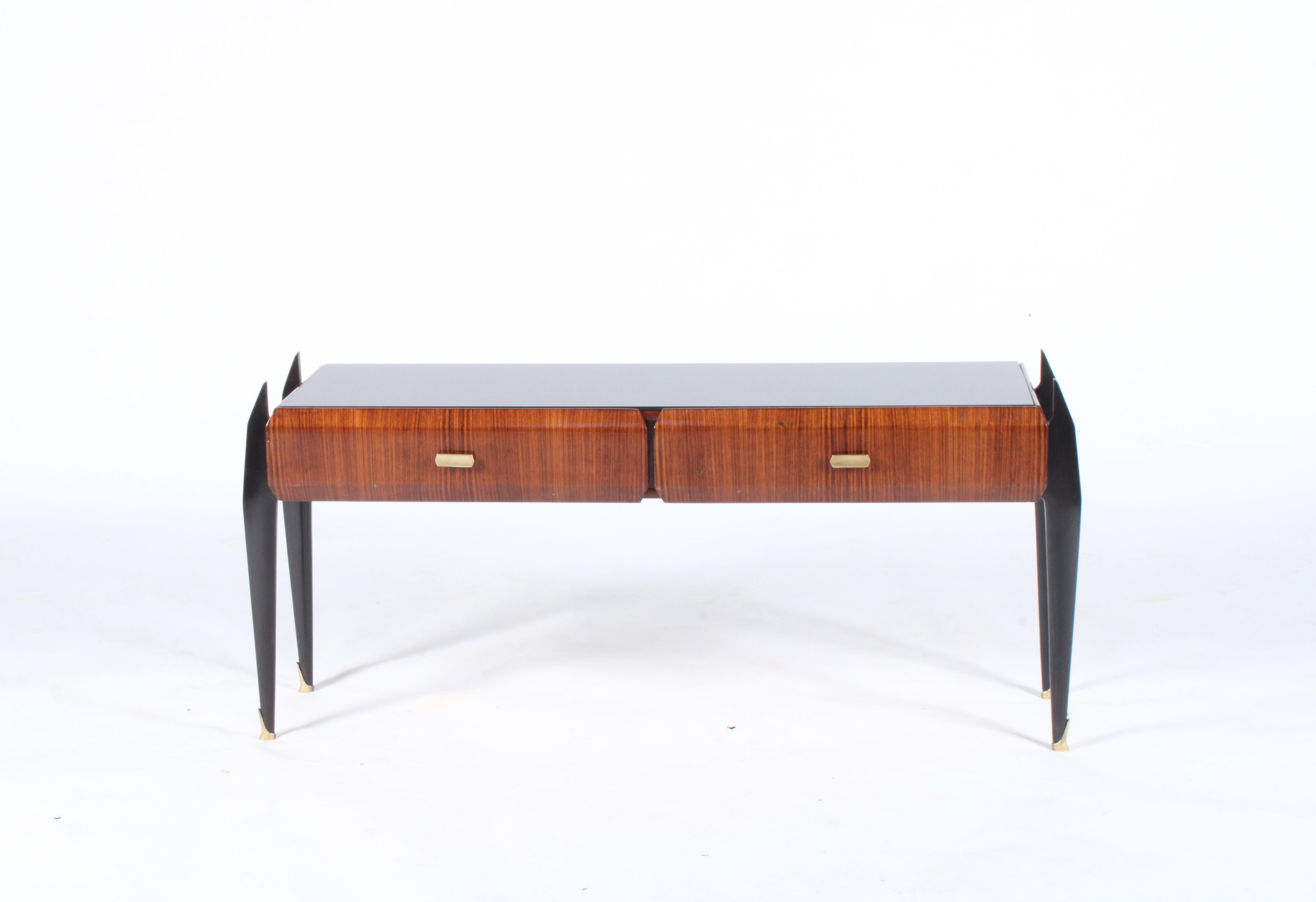 Splendid Mid Century Italian Low Console Table / Media Table In Good Condition In Portlaoise, IE