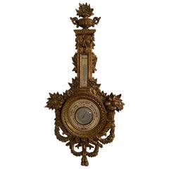 Splendid Ornate Giltwood, Late 18th Century Barometer