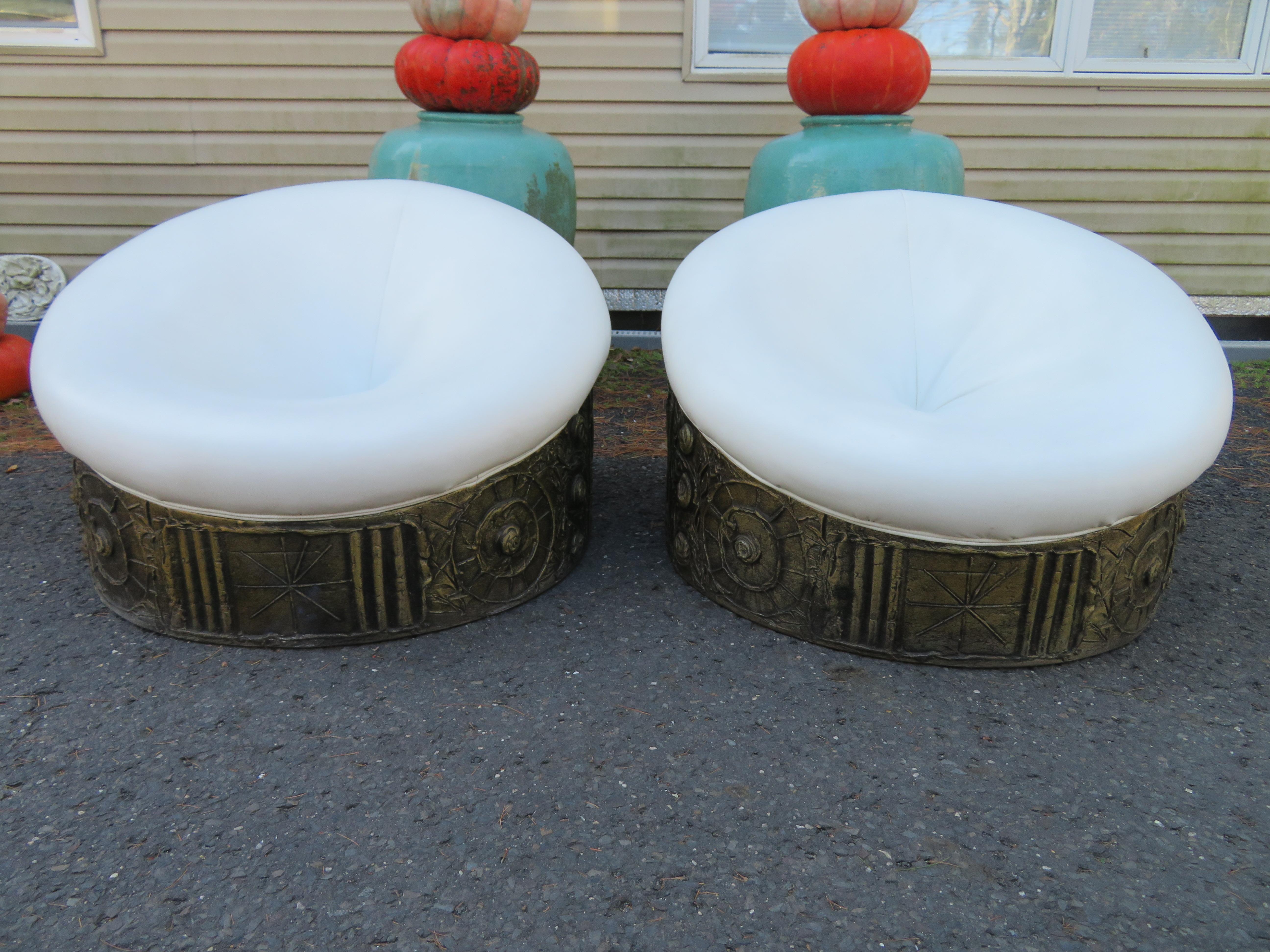 American Splendid Pair Adrian Pearsall Brutalist Pod Chairs Mid-Century Modern For Sale