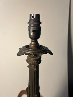 Splendid Rococo Bronze Table Lamp