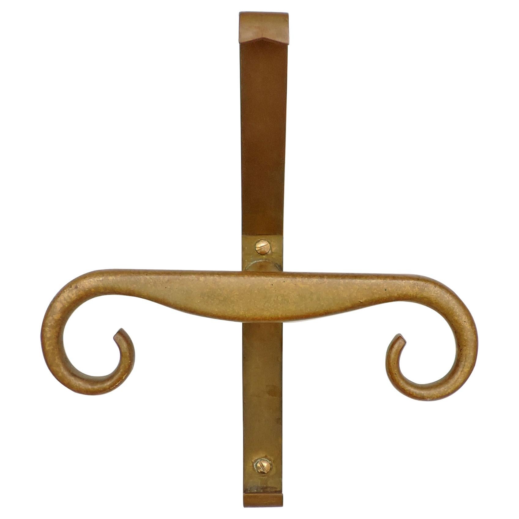 Pair of Modern Coat Hangers Satin Black Sculptural Iron by Pablo Romo