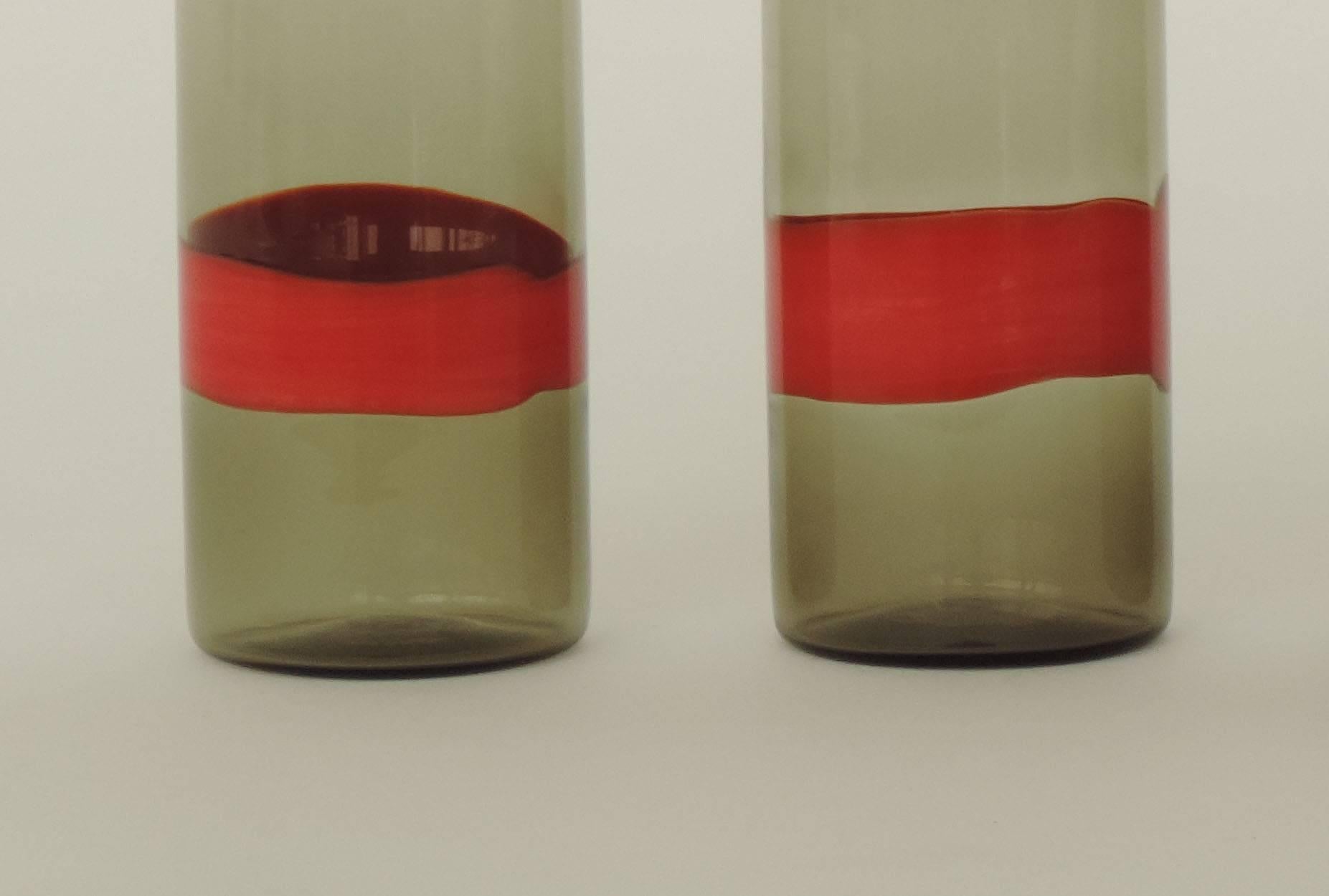 Mid-Century Modern Splendid Set of 12 Drinking Glasses by Fulvio Bianconi for Venini