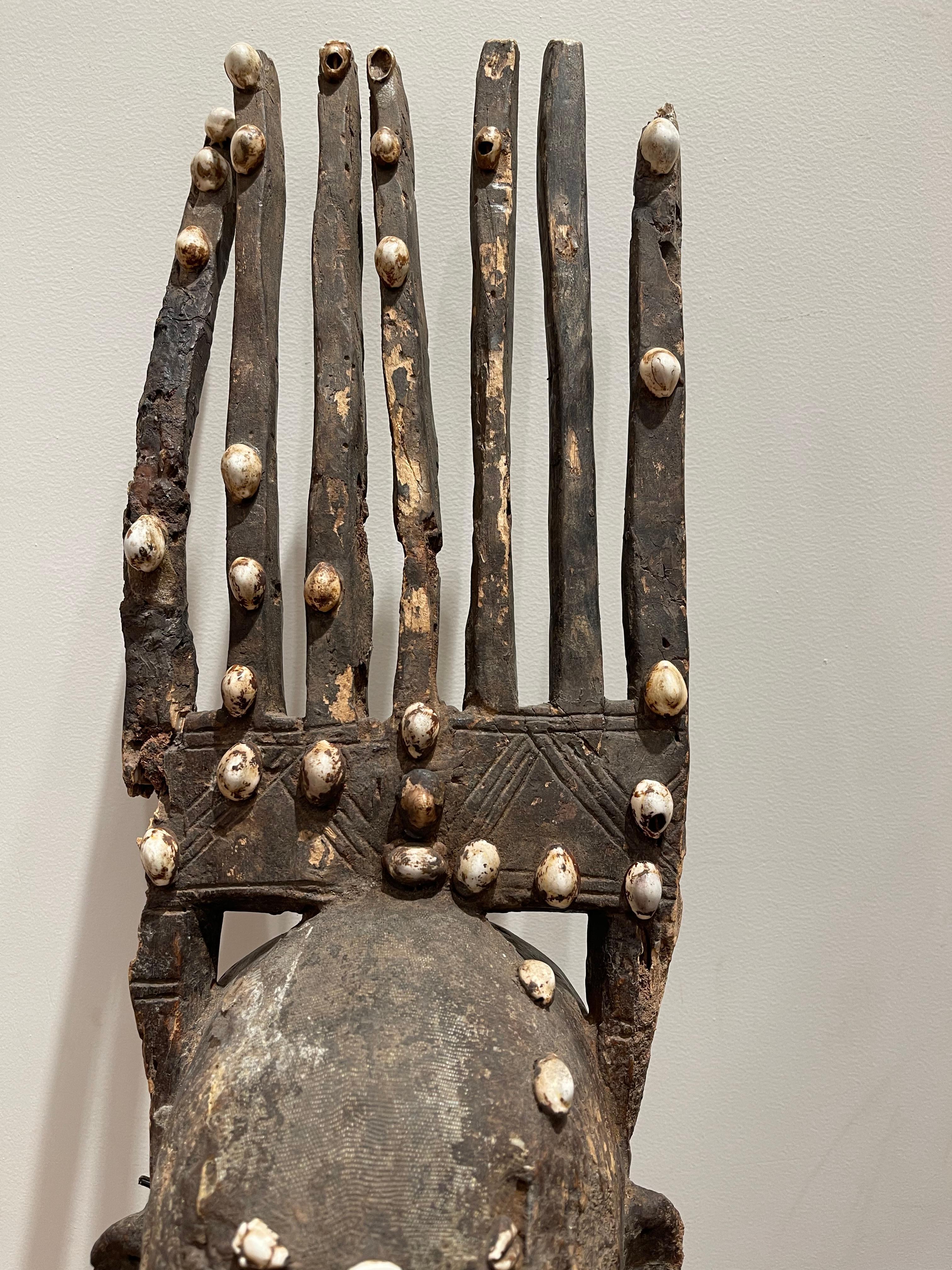 Splendide masque de sept béliers Ntomo, population de Bamana, Mali, 1930-1940 en vente 3