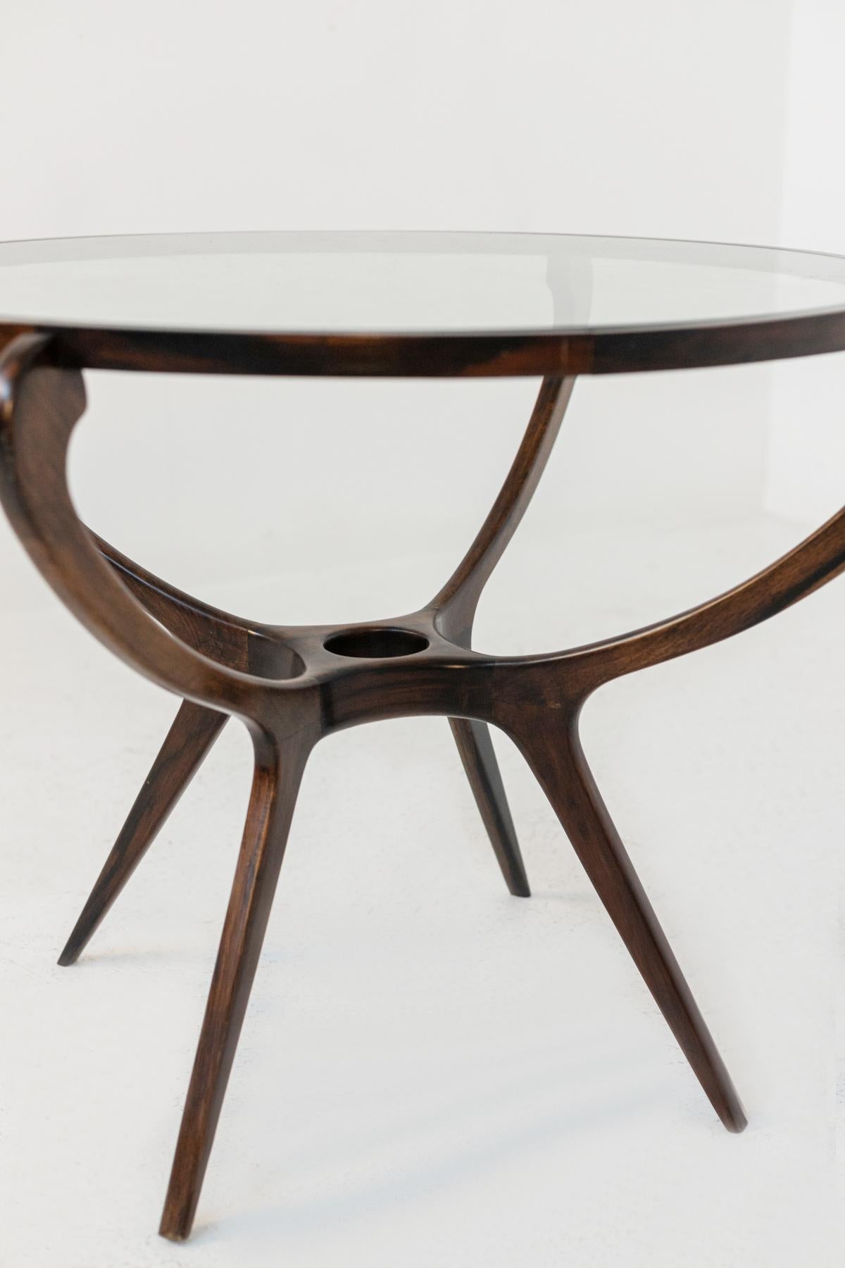 Splendid Side Table in Precious Wood by Giuseppe Scapinelli 3