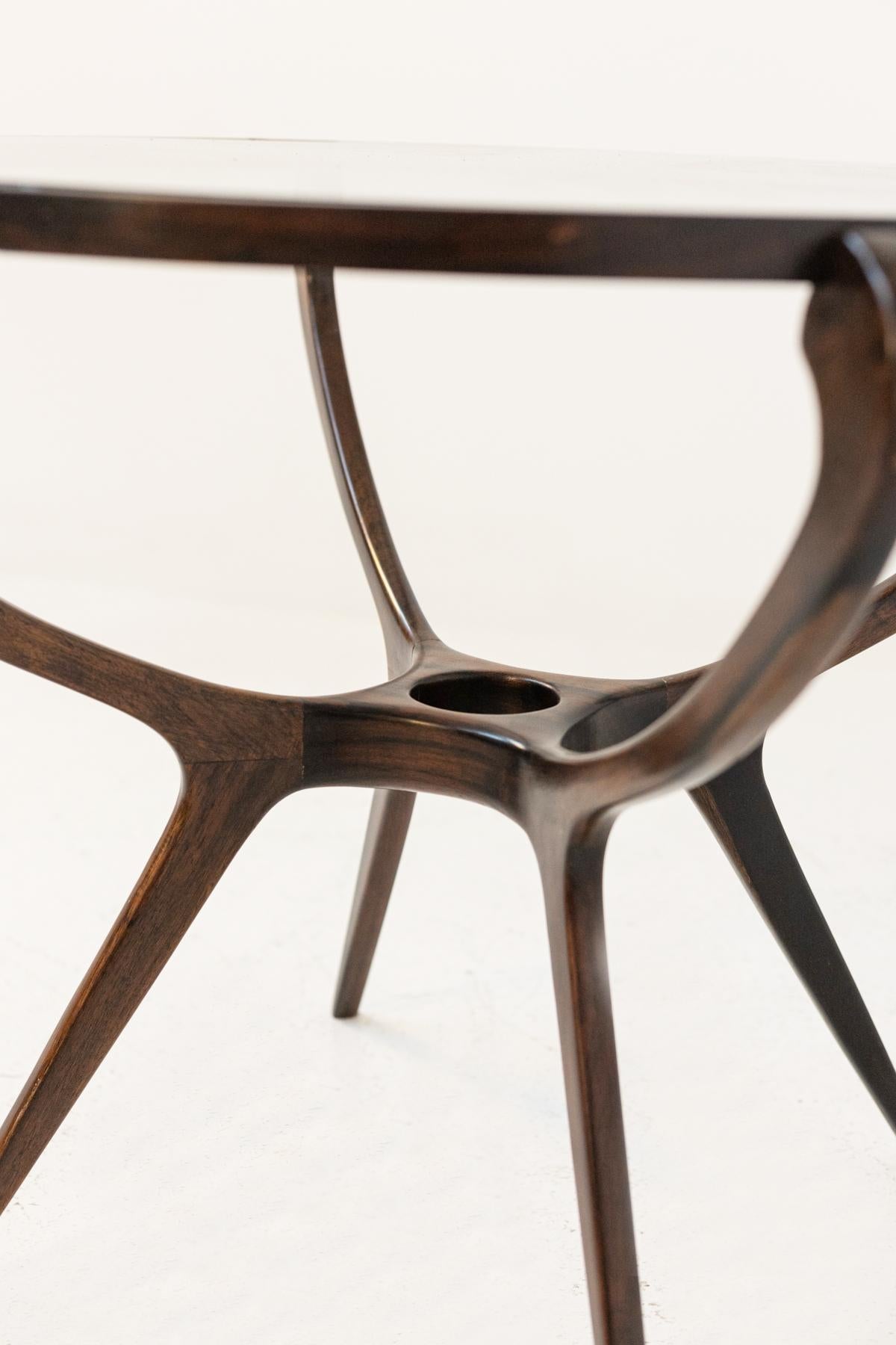 Italian Splendid Side Table in Precious Wood by Giuseppe Scapinelli