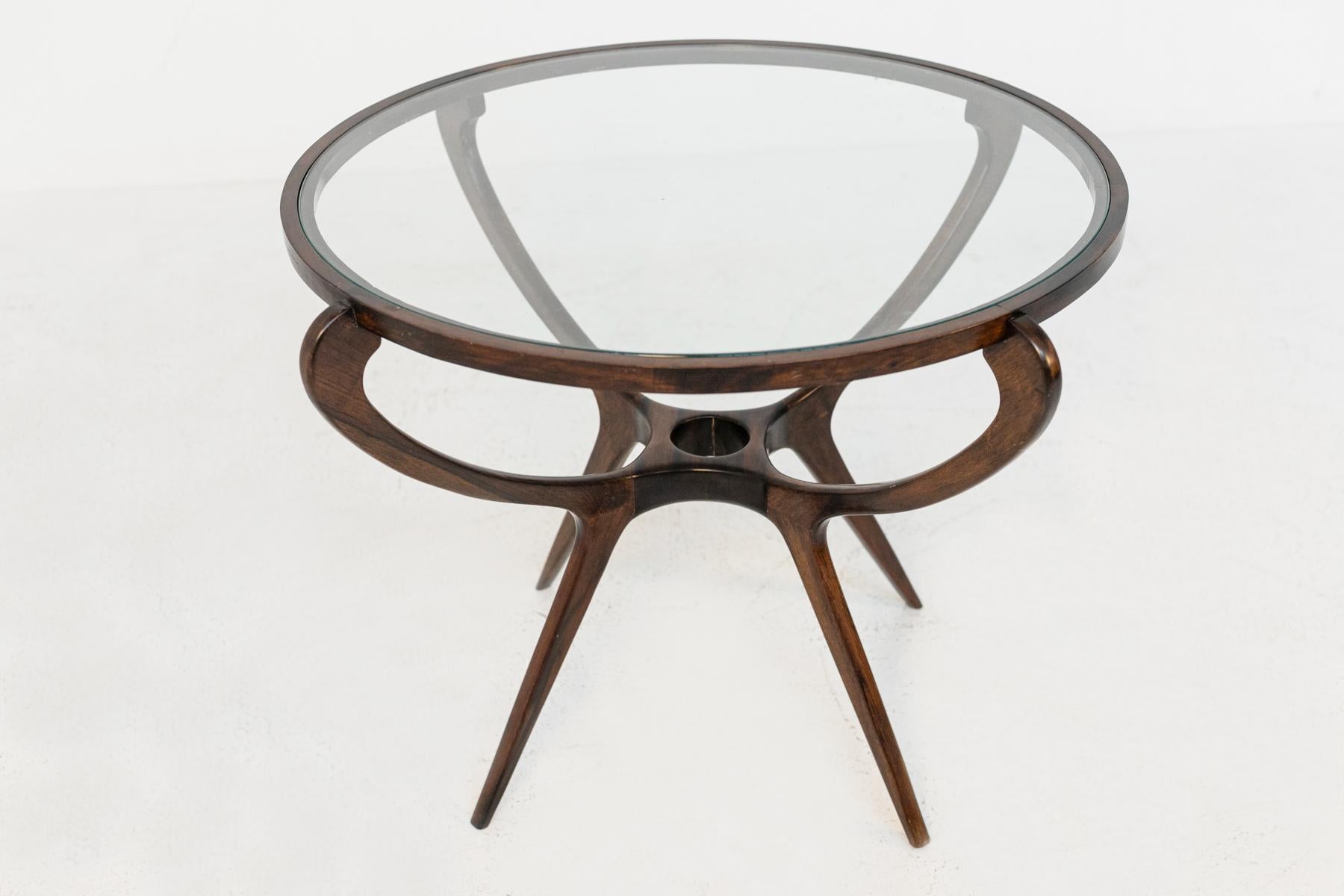 Splendid Side Table in Precious Wood by Giuseppe Scapinelli In Good Condition In Milano, IT