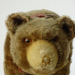 Splendid Steiff Mohair Teddy Bear on Wheels, Germany 1920s
