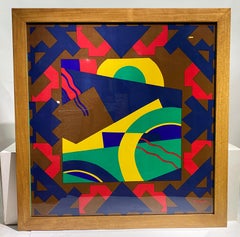 Splendid “TORRENTE” Decorative Framed Silk Scarf from Paris France