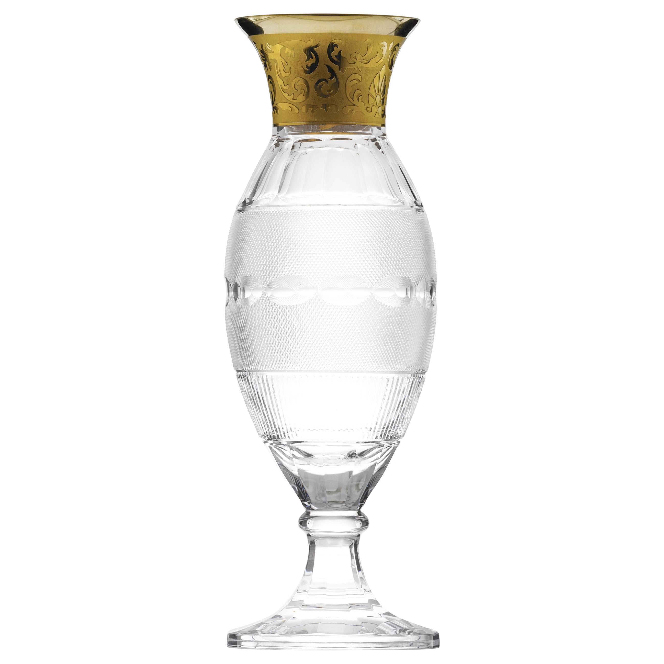 Splendid Vase Decorated with 24-Karat Gold For Sale