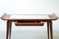 Splendid walnut console by Fontana Arte