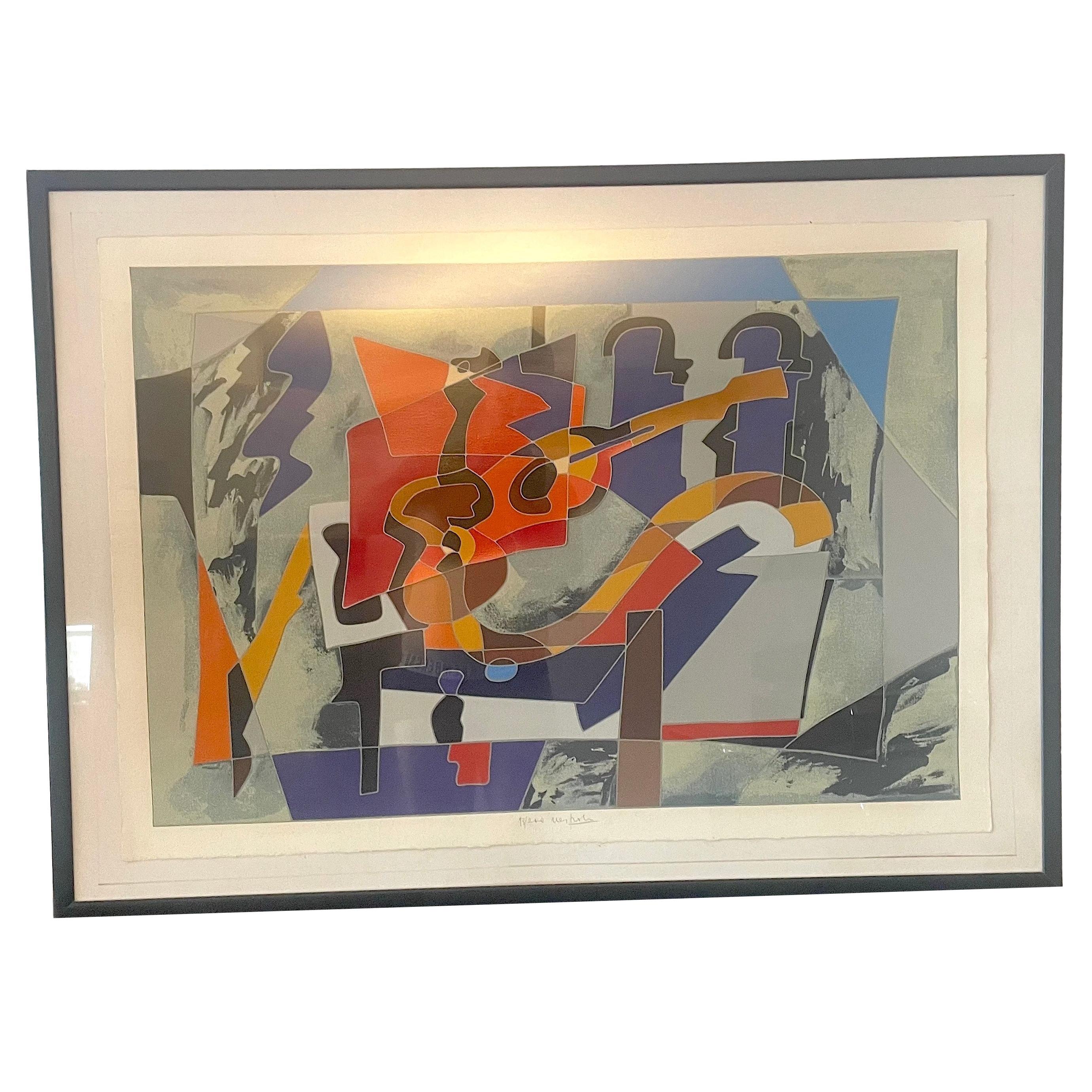 Splendid Work by Ugo Nespolo – Limited Edition Serigraph In condizioni ottime in vendita a Alcamo, IT
