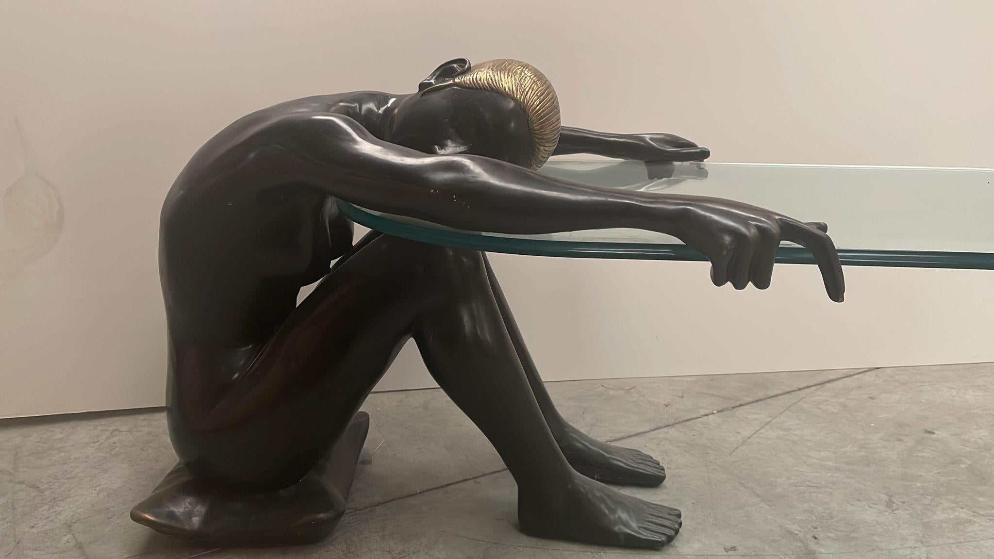 woman sculpture coffee table