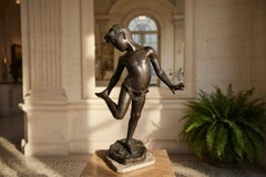 Gorgeous Bronze Sculpture: "The Crab Bitten Child" '90