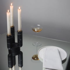 Splendido Black Marquinia Marble Candle Holder