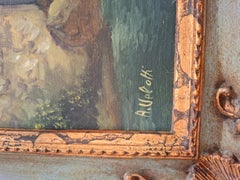 Gorgeous Oil Painting on Canvas Arcadian Landscape by A. Velotti