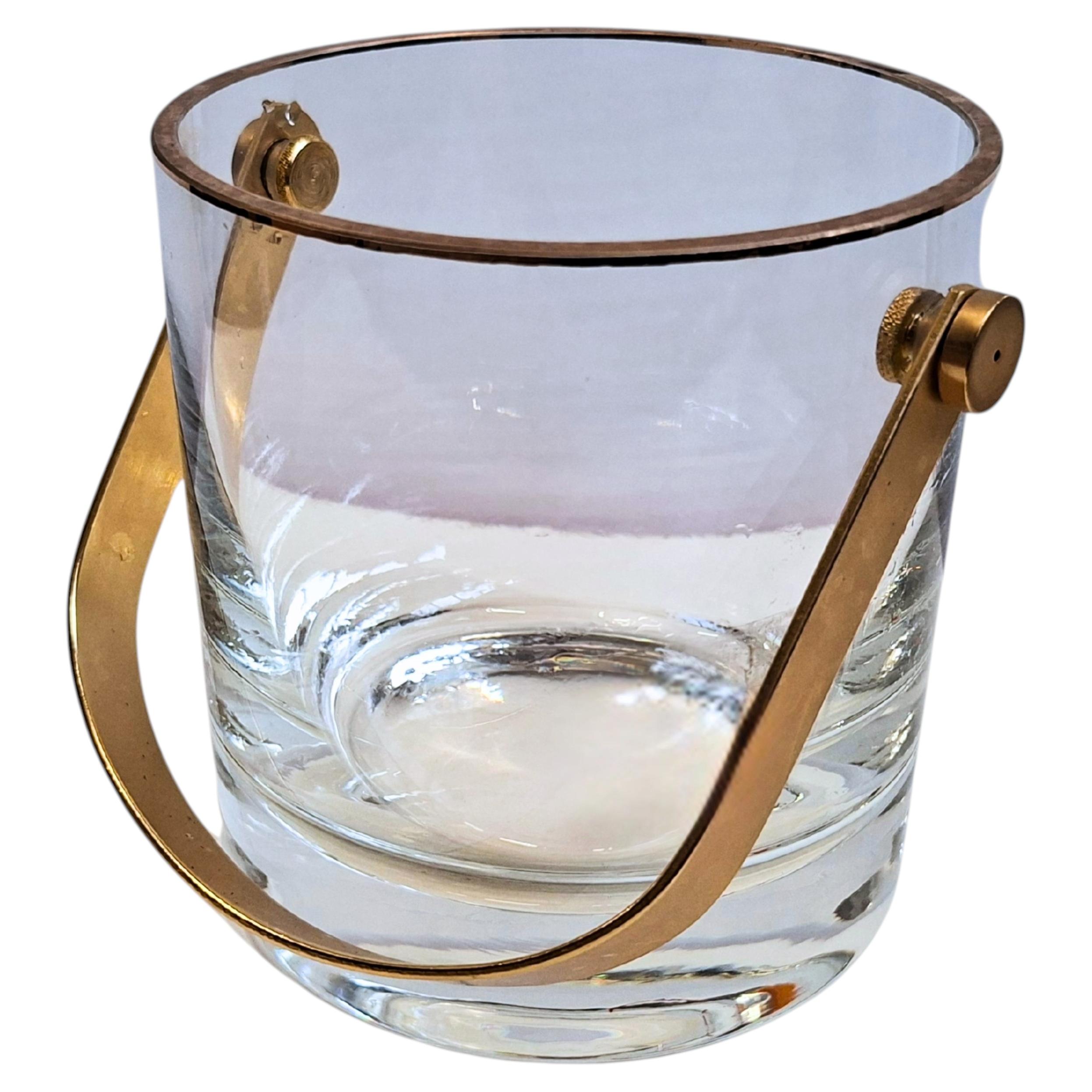 Gorgeous tabletop ice cube bucket, original from the 1970s For Sale