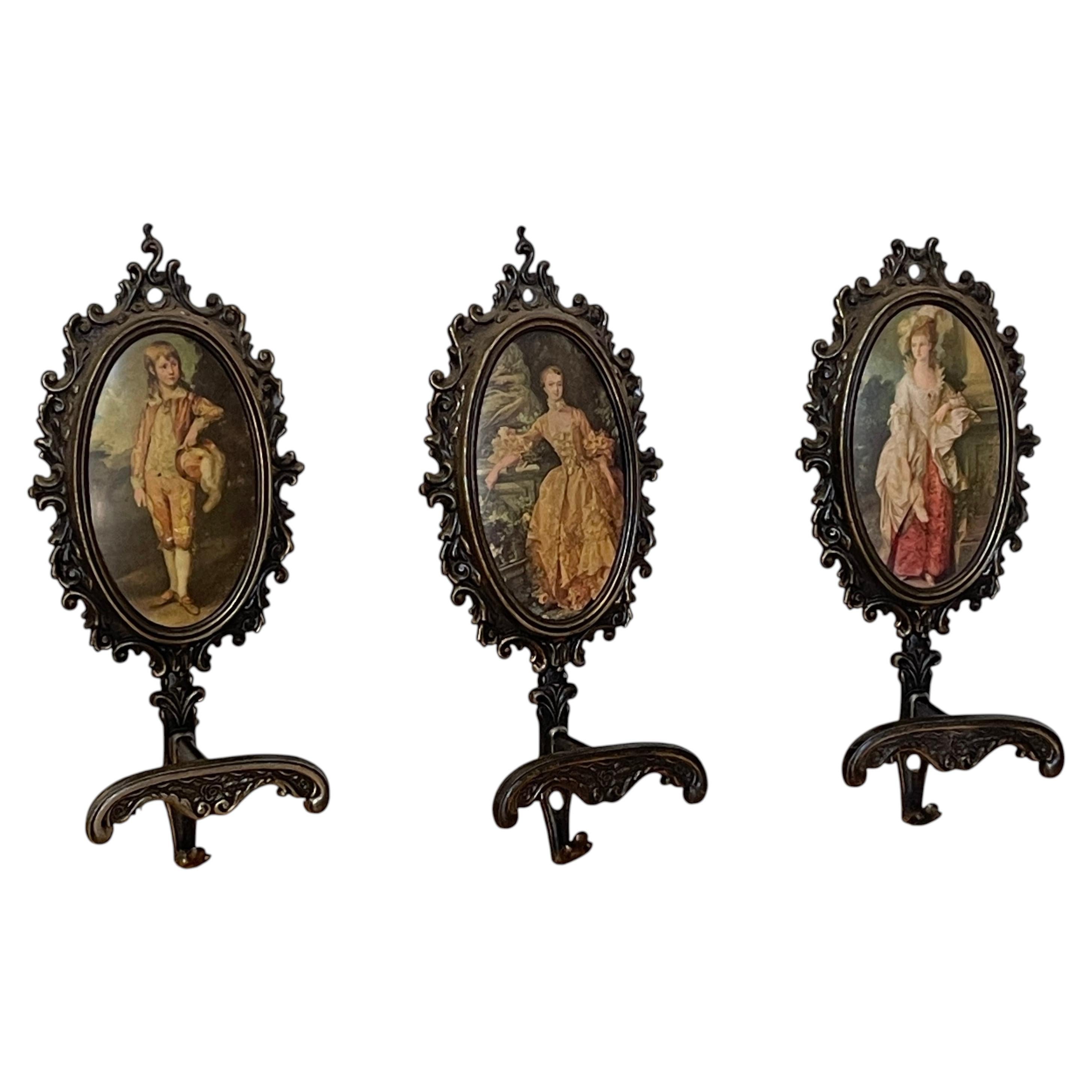 A beautiful set of 3 decorative coat hooks featuring the "Noblesse" design. For Sale