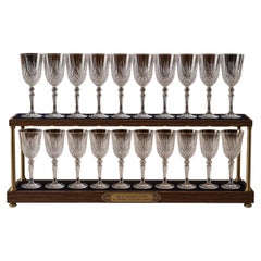 Splendido Set di 20 Calici in Cristallo Tagliato a Mano (1985)