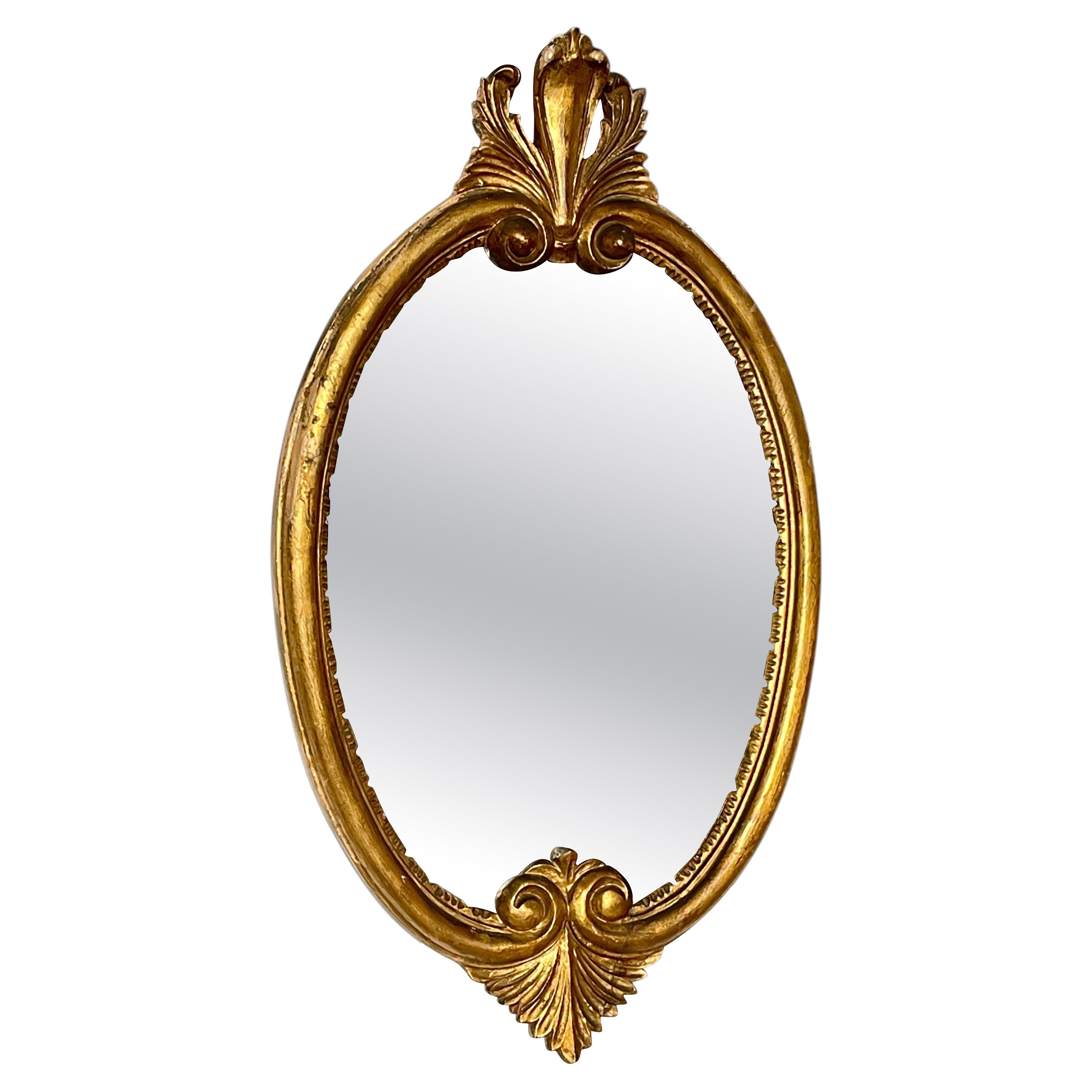 Gorgeous Italian "Royal Gold" mirror, 1970s For Sale