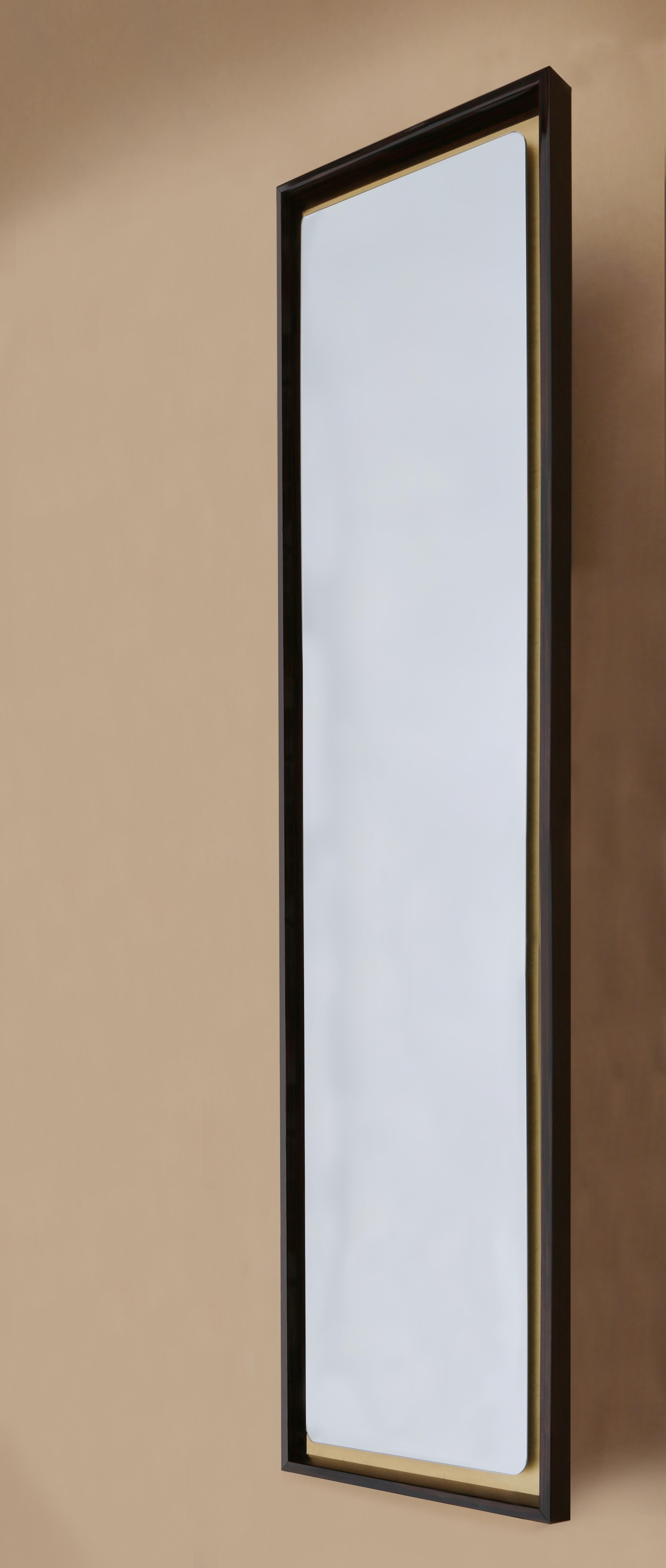Altro Specchio da terra Splendo White Sandblasted Larch Frame And Gold Leaf di Casa Casati in vendita