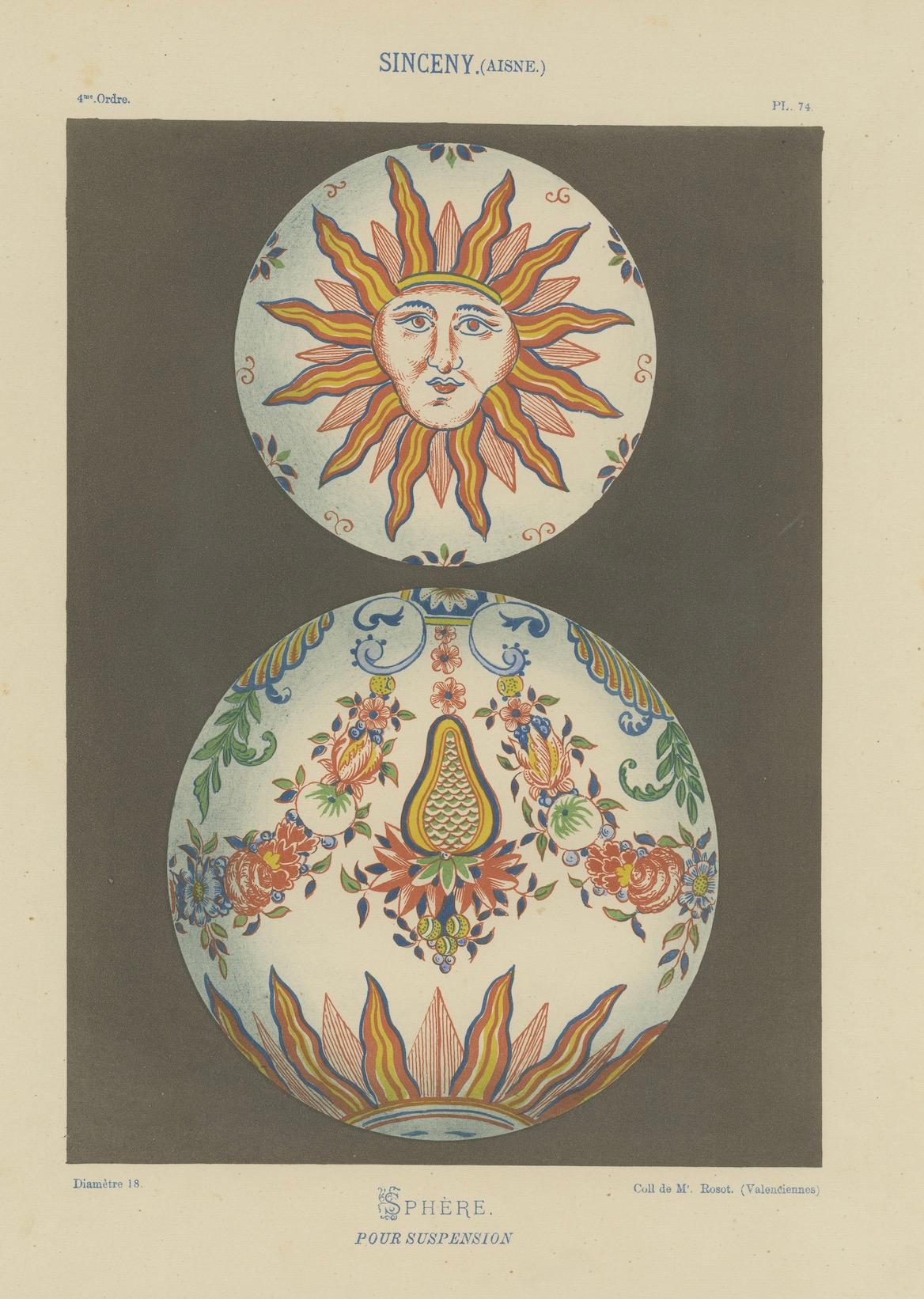 Splendor and Abundance: Sinceny Ceramic Plates - Chromolithograph Plate 74, 1874 1
