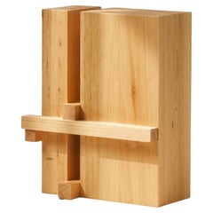 Japanischer minimalistischer, minimalistischer Abachi-Holz-Akzent-Beistelltisch #2 von Sho Ota