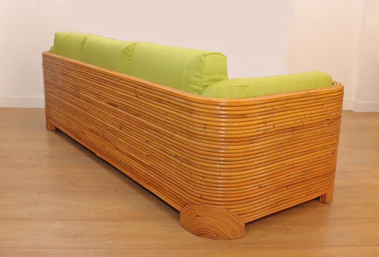 Late 20th Century Split Bamboo Sofa, 1970's
