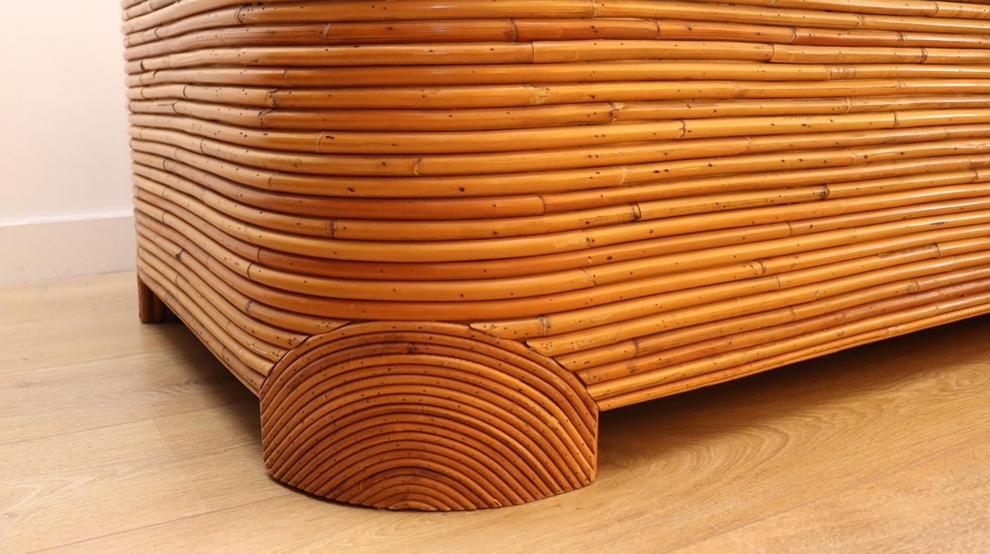 Split Bamboo Sofa, 1970's 2