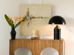 Split Cane Bamboo Console Table mid-century modern style