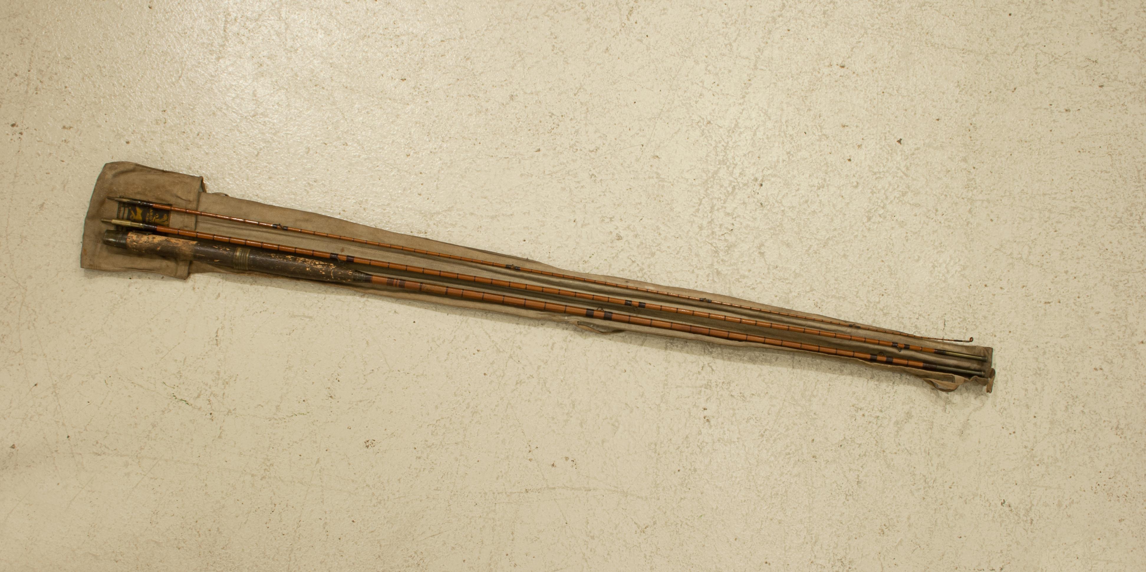 Hardy Bros. Split Cane Palakona Fly Rod.
An Edwardian three piece split cane fly rod in original condition with Hardy's canvas bag. The 10'6