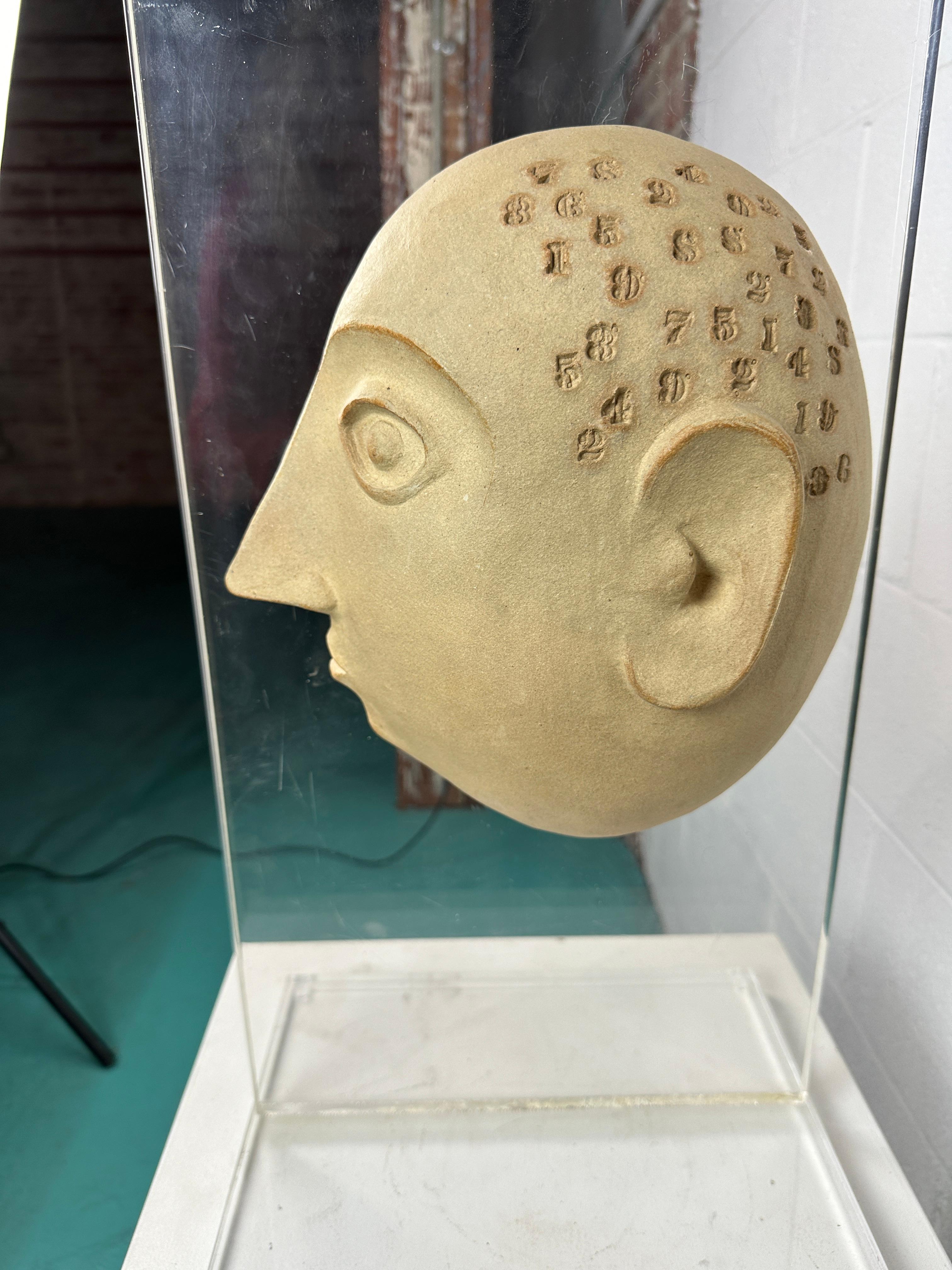 Mid-Century Modern Split-Head with Numbers by David Gil for Bennington Potters